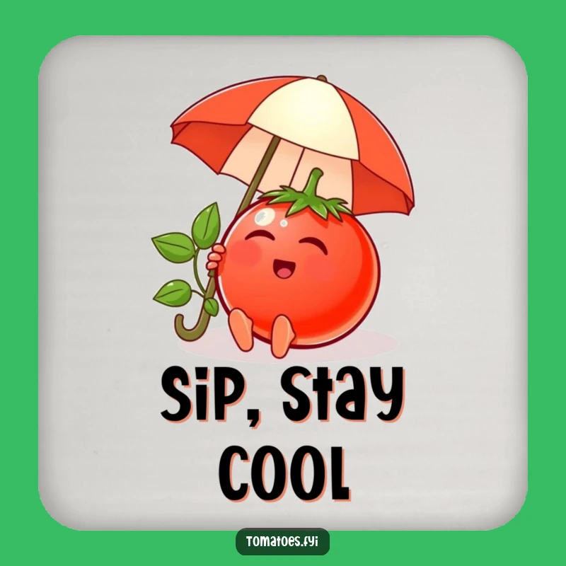 Funny Relaxing Tomato Coasters: Protect Surfaces with Hilarious Calm