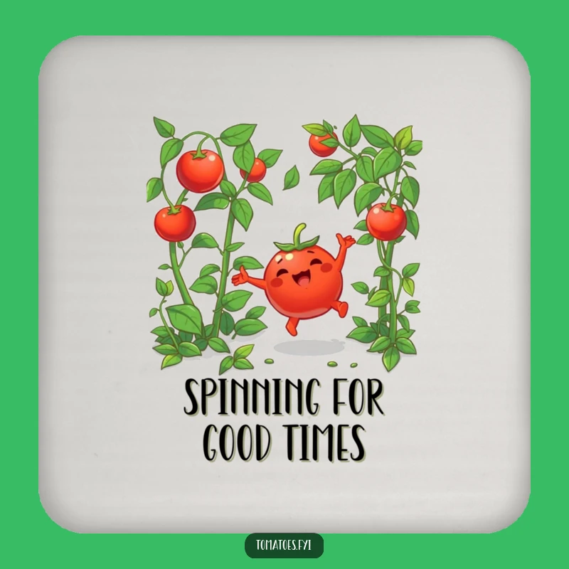 Funny Tomato Cartwheel Coaster - Durable Cartoon Joy Gift