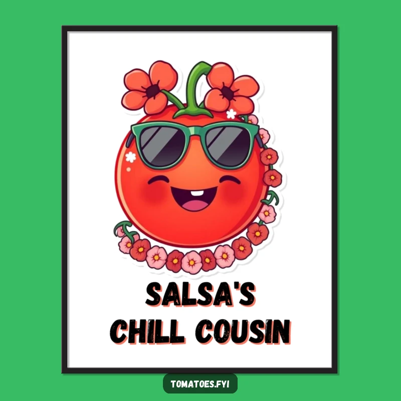 Funny Tomato Lei Poster - Bring Tropical Fun to Your Walls
