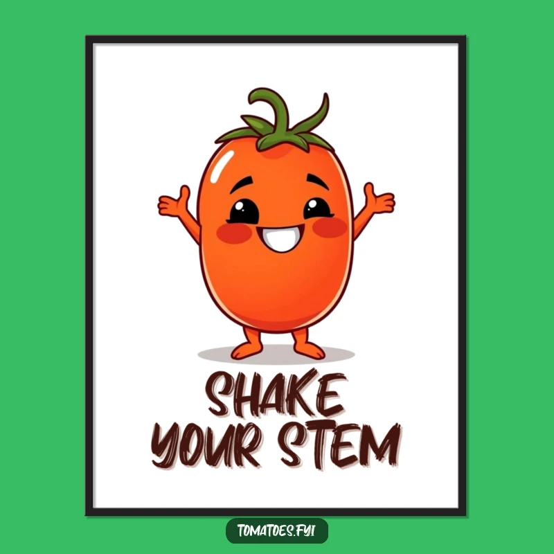 Funny Disco Tomato Poster: Hilarious Dance Art for Your Party Space