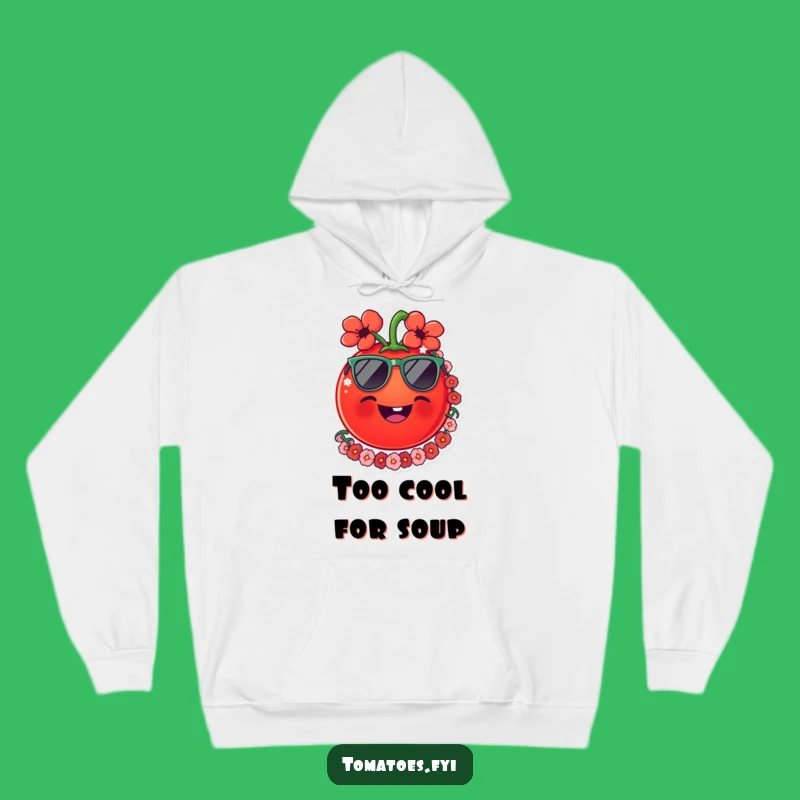 Cozy Funny Tomato Lei Hoodie - Tropical Comfort and Fun Vibes
