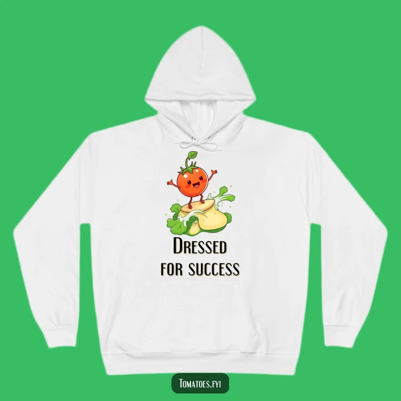 Funny Happy Tomato Hoodie - Cozy Surfing Salad Dressing Warm Funny Gift Apparel