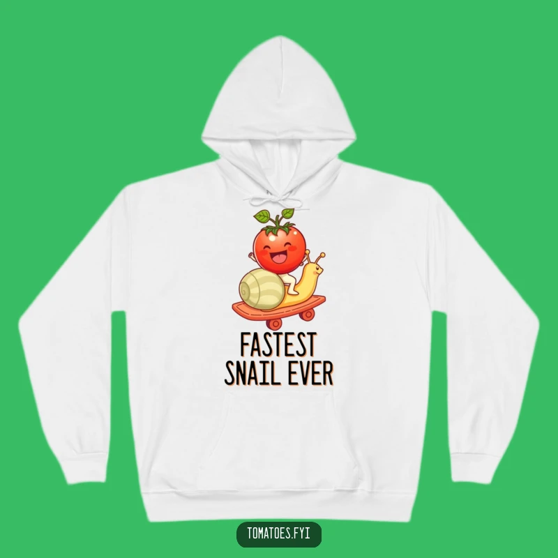 Cozy Funny Tomato Snail Rollercoaster Hoodie: Warm & Hilarious Adventure