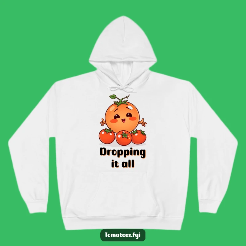 Funny Juggling Tomato Hoodie: Cozy Vegetable Circus Sweatshirt Gift