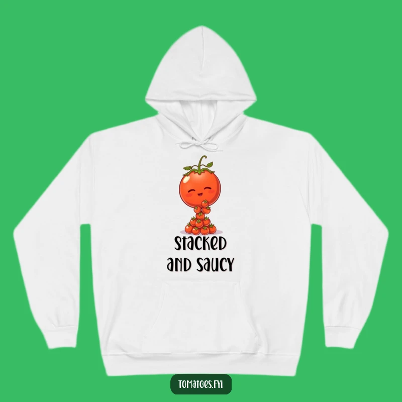 Funny Winking Tomato Hoodie: Cozy & Hilarious Gift for Veggie Fans