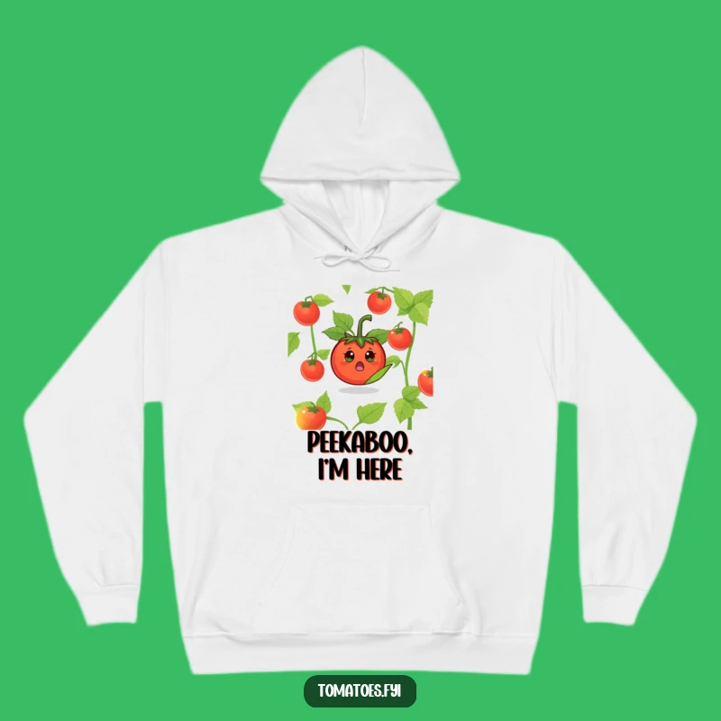 Funny Surprised Tomato Hoodie: Cozy surprise comfort, fantastic funny gift for the startled.