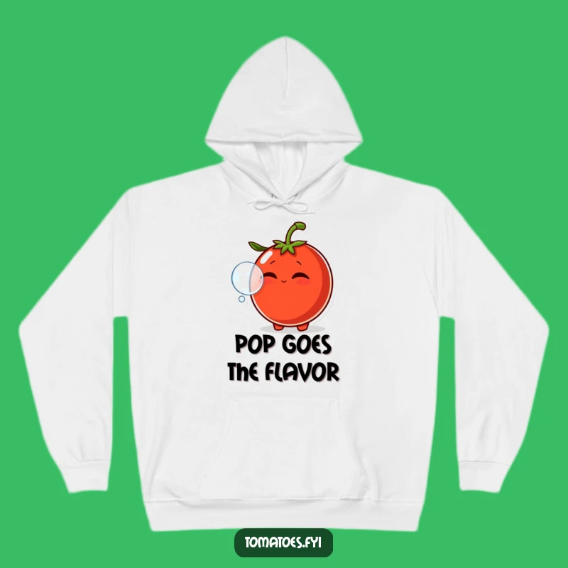 Funny Smirking Tomato Bubble Hoodie - Cozy Comical Character Apparel