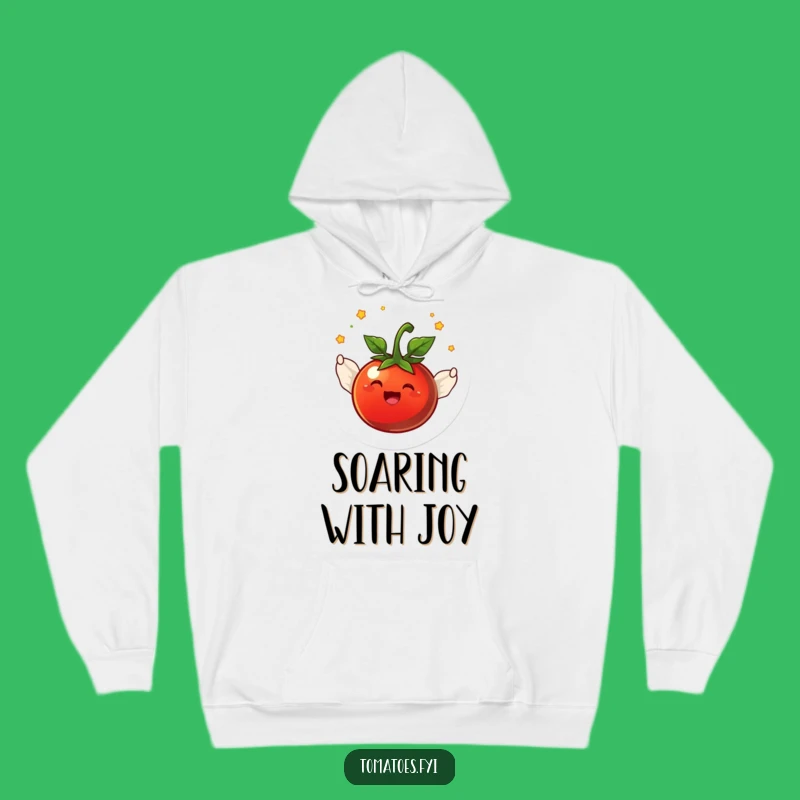 Funny Flying Tomato Hoodie: Cozy Winged Veggie Sweatshirt Gift