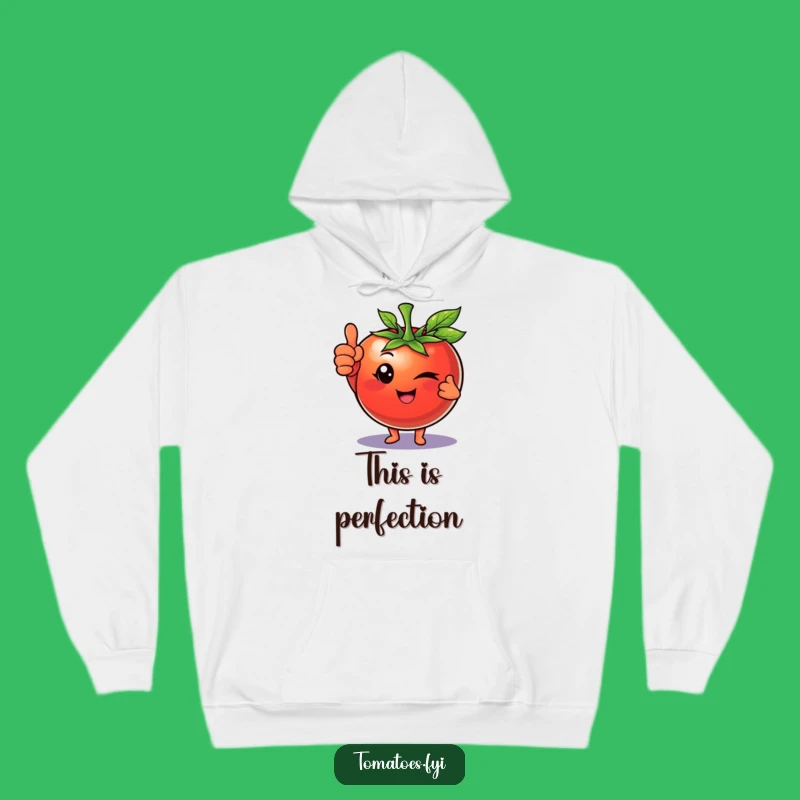 Funny Winking Tomato Thumbs Up Hoodie, Cozy Confidence Sweatshirt, Awesome Funny Gift