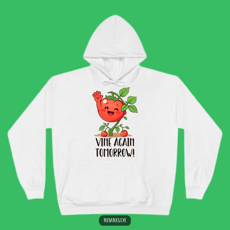 Funny Tomato Vine Wave Hoodie: Cozy Humor for All Seasons