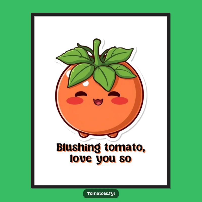 Free Printable Wall Art: Blushing Tomato, Hilarious Downloadable Decor, DIY Gift!