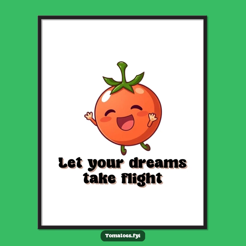 Free Printable Breezy Tomato Art: Whimsical Foodie Wall Decor