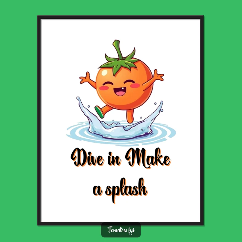 Free Printable Wall Art: Splashy Tomato Fun - Hilarious Downloadable Decor!
