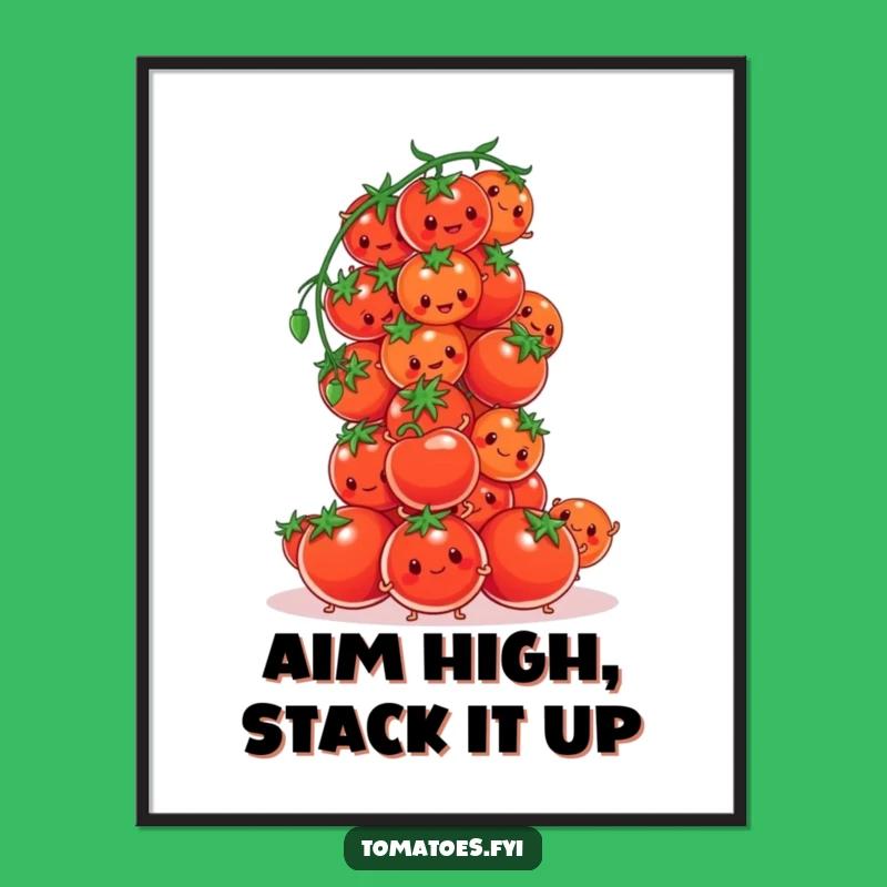 Funny Free Printable Wall Art: Tomato Tower Challenge Downloadable Art for a Quirky Home!