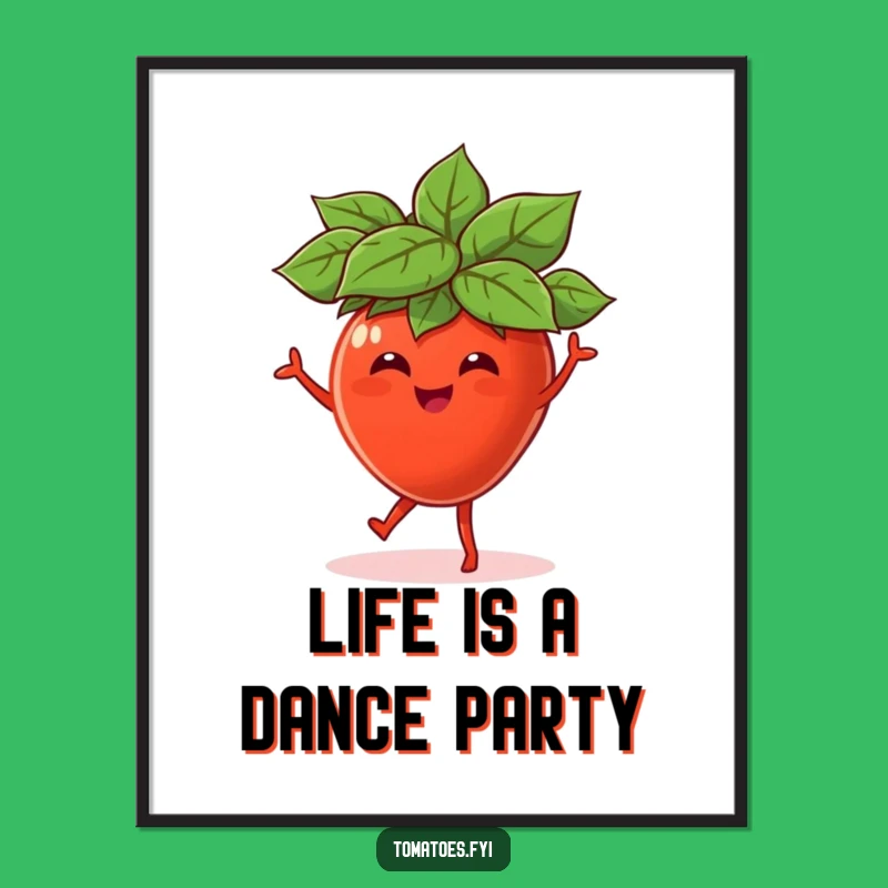 Free Printable Wall Art: Dancing Tomato Vibes - Hilarious Downloadable Decor!