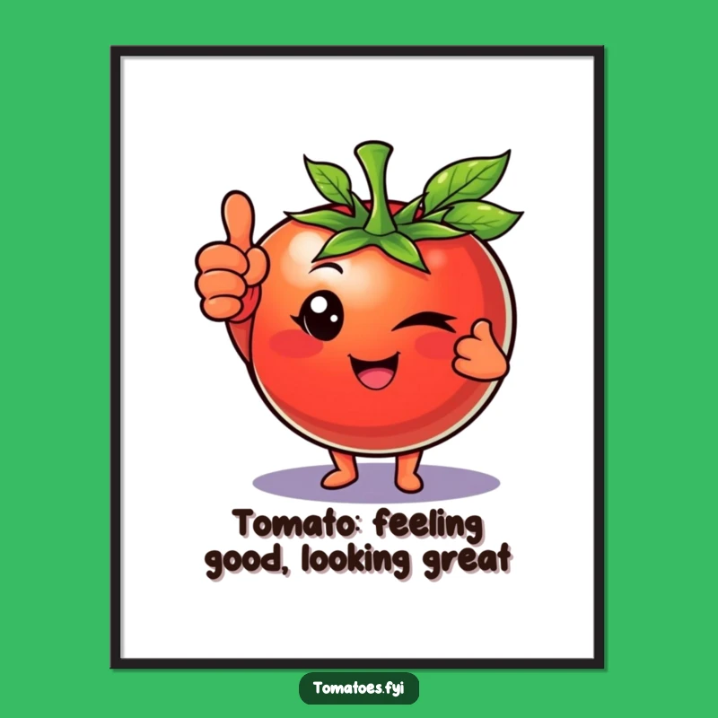 Free Printable Wall Art: Winking Tomato Cool - Hilarious Downloadable Decor!