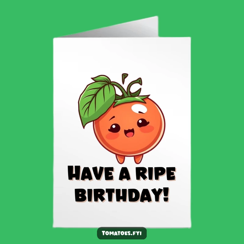 Free Printable Birthday Card: Peek-a-Boo Tomato for a Surprise DIY Gift