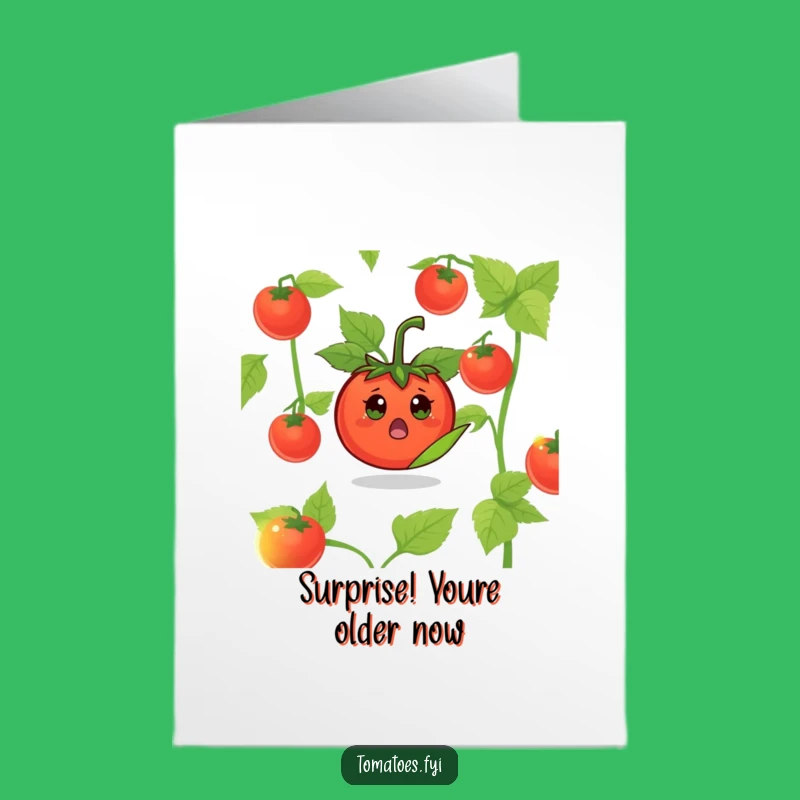 Free Printable Birthday Card: Surprised Tomato Pop-Up, Humorous Downloadable Gift
