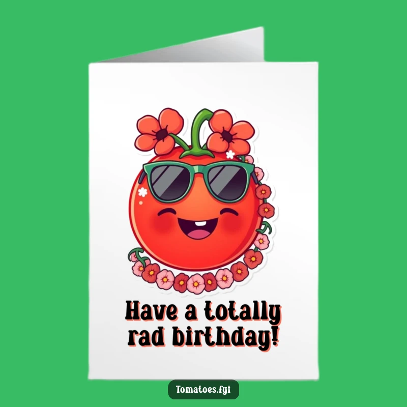 Free Printable Tomato Birthday Card: Cool Sunnies, DIY Downloadable Gift