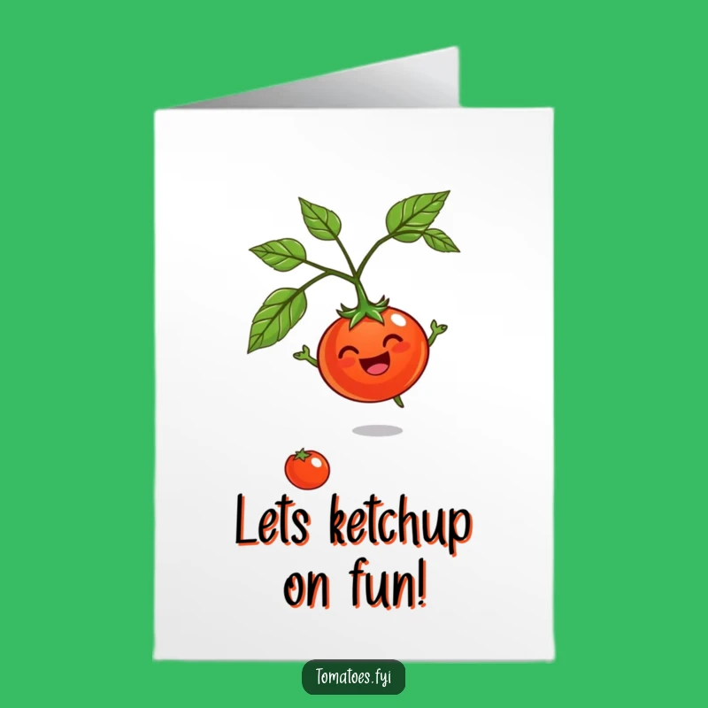 Free Printable Birthday Card: Jovial Spinning Tomato, Perfect Humorous Downloadable Gift