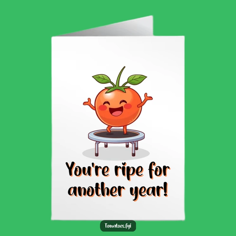 Free Printable Birthday Card: Bouncing Tomato Fun - Downloadable Gift!