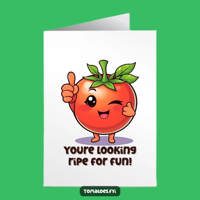 Free Printable Birthday Card: Winking Tomato Rocks - Hilarious Downloadable Gift!