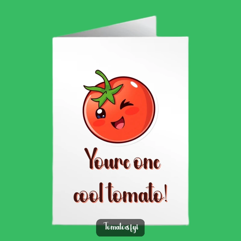 Free Printable Funny Birthday Card: Winking Tomato - Cheeky DIY Downloadable Gift