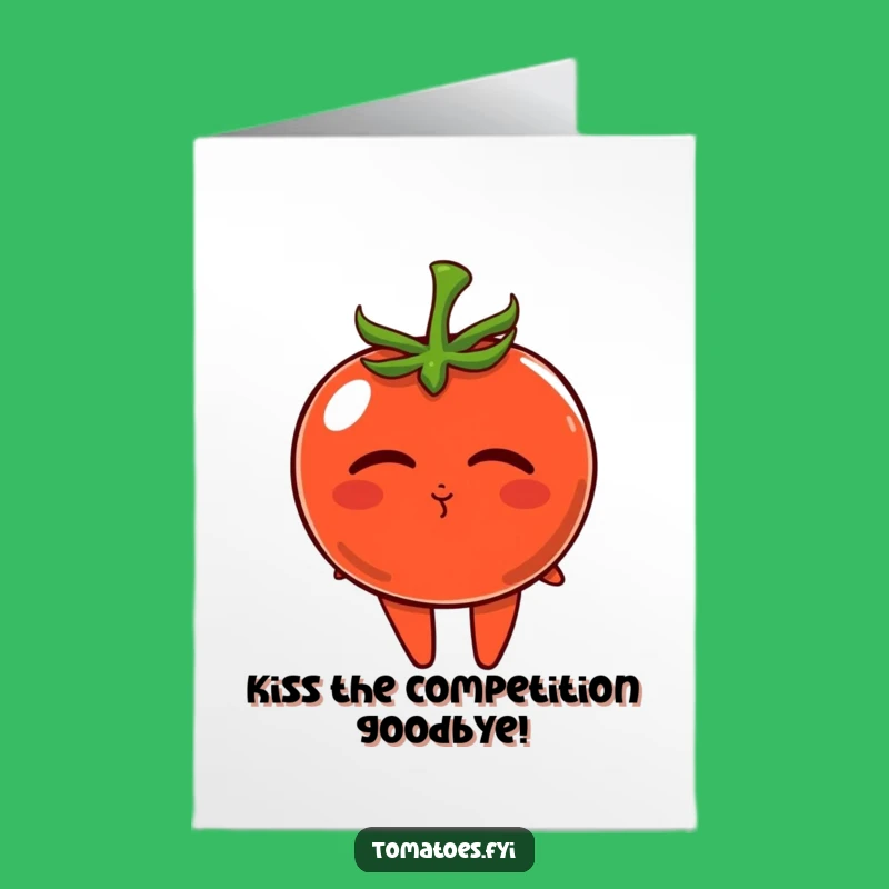 Free Printable Congrats Card: Funny Tomato Kiss - Sending Love DIY Download