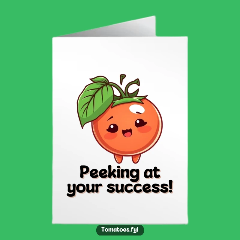 Free Printable Congrats Card: Tomato's Surprise Cheers Success with a DIY Gift
