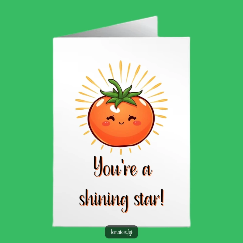 Free Printable Congrats Card: Energetic Tomato Burst - Downloadable Gift for High Achievers