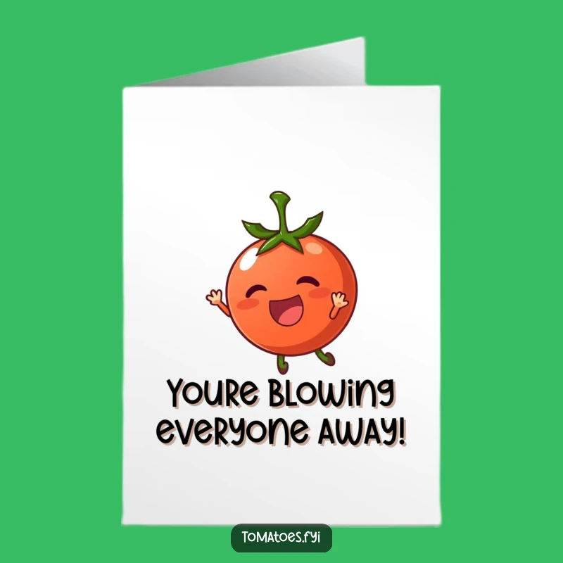 Free Printable Breezy Tomato Card: Lighthearted Congrats Greeting