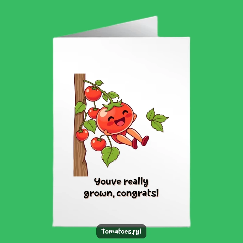 Free Printable Congratulations Card: Tomato's Smooth Ride, Funny Downloadable Gift