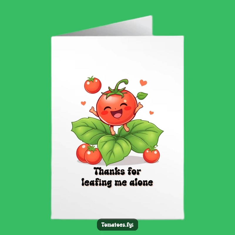 Free Printable Thank You Card: Baby Tomato Bounce Funny Downloadable Gift