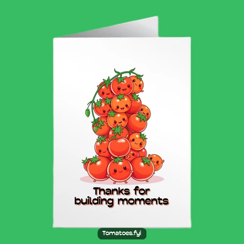 Free Printable Thank You Card: Tomato Tower Challenge Downloadable - Thanks for the Support!