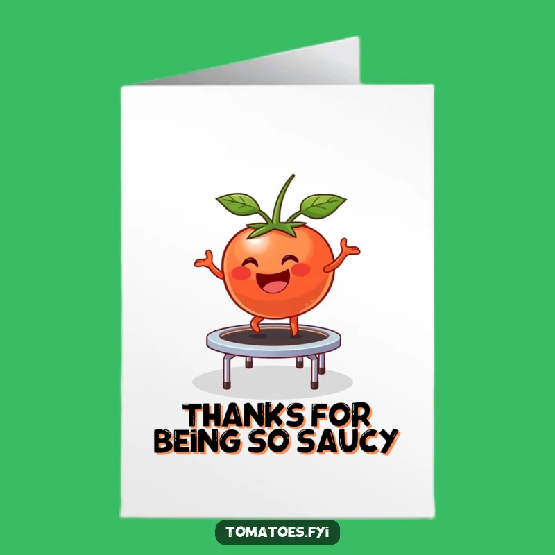 Free Printable Thank You Card: Bouncing Tomato Thanks - Downloadable Gratitude!