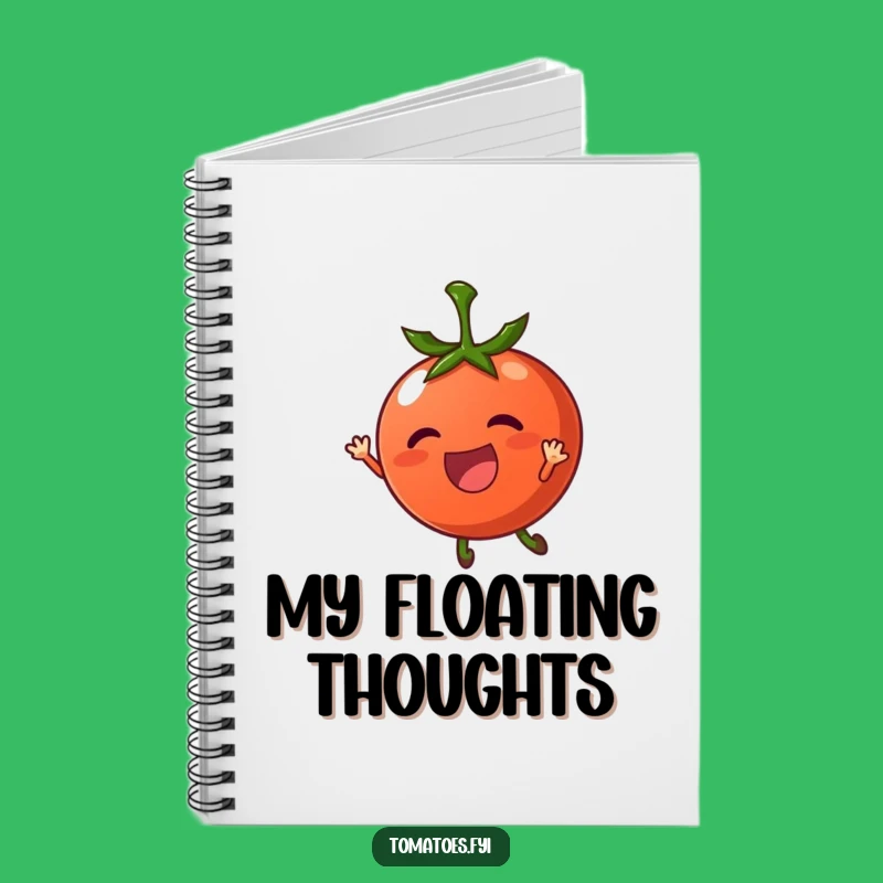 Funny Breezy Tomato Notebook - Whimsical Journal Pages