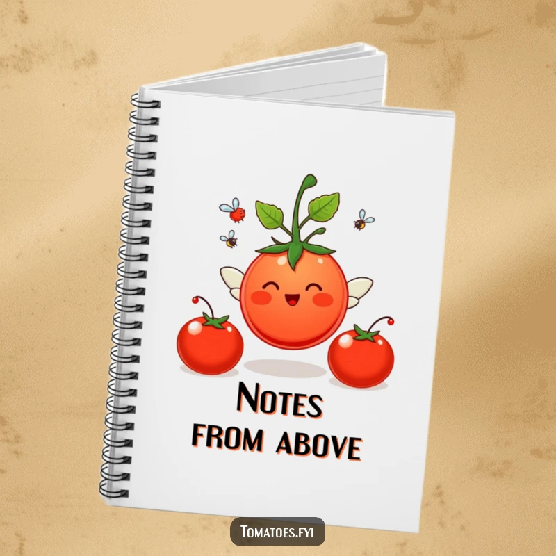 Funny Notebook: A tomato with wings flies. A funny gift.