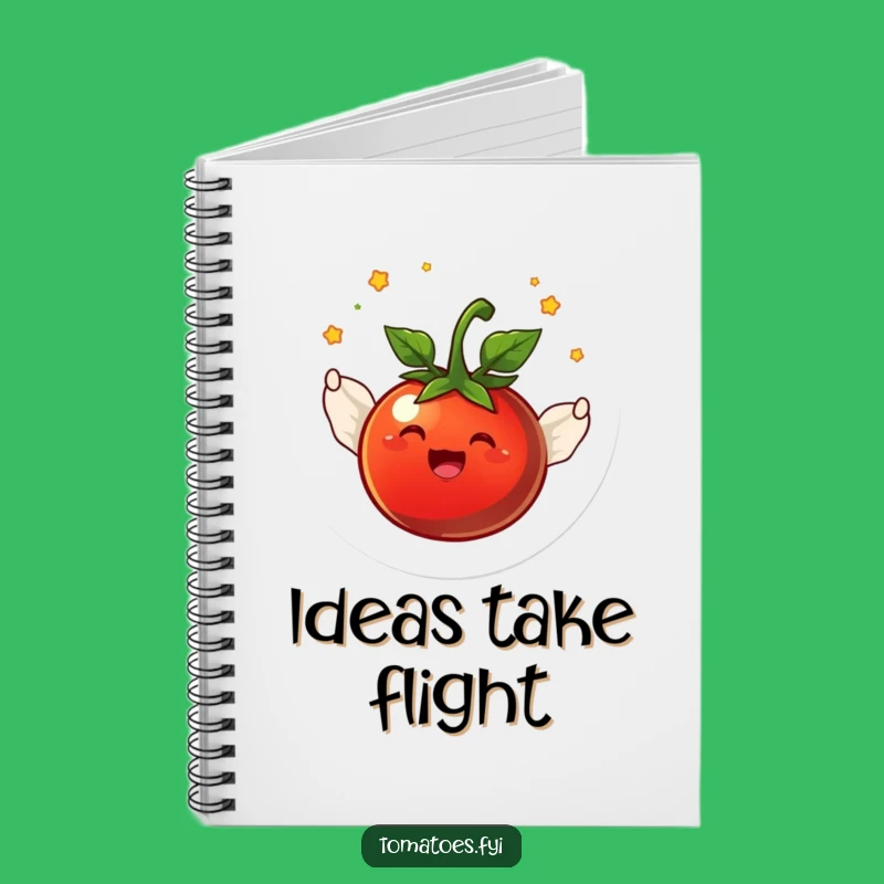 Funny Flying Tomato Notebook: Joyful Winged Journal Gift
