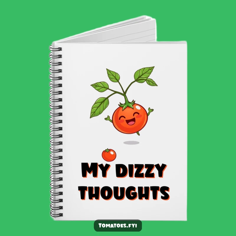 Funny Jovial Tomato Notebook: Spinning thoughts, excellent funny gift for creative minds.