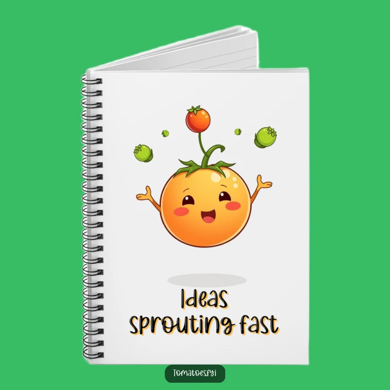 Funny Juggling Tomato Ideas Notebook - Jot Down Your Garden Plans