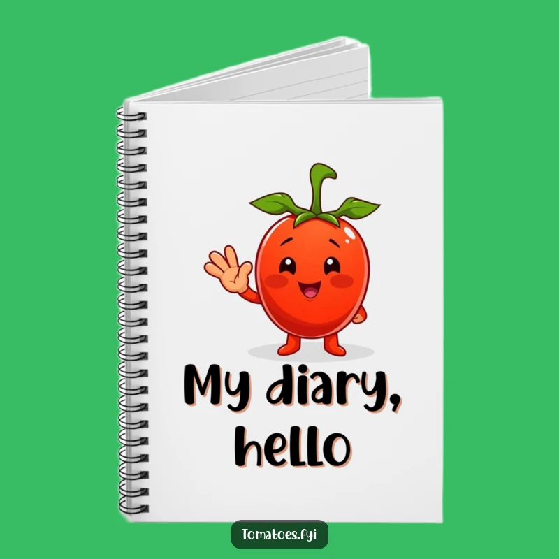 Funny Tomato Notebook: Cheerful Waving Ideas, Perfect Funny Gift!