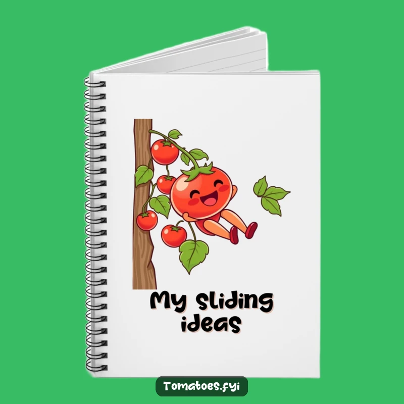Funny Tomato Vine Slide Notebook: Jot Down Ideas with Joyful Flair