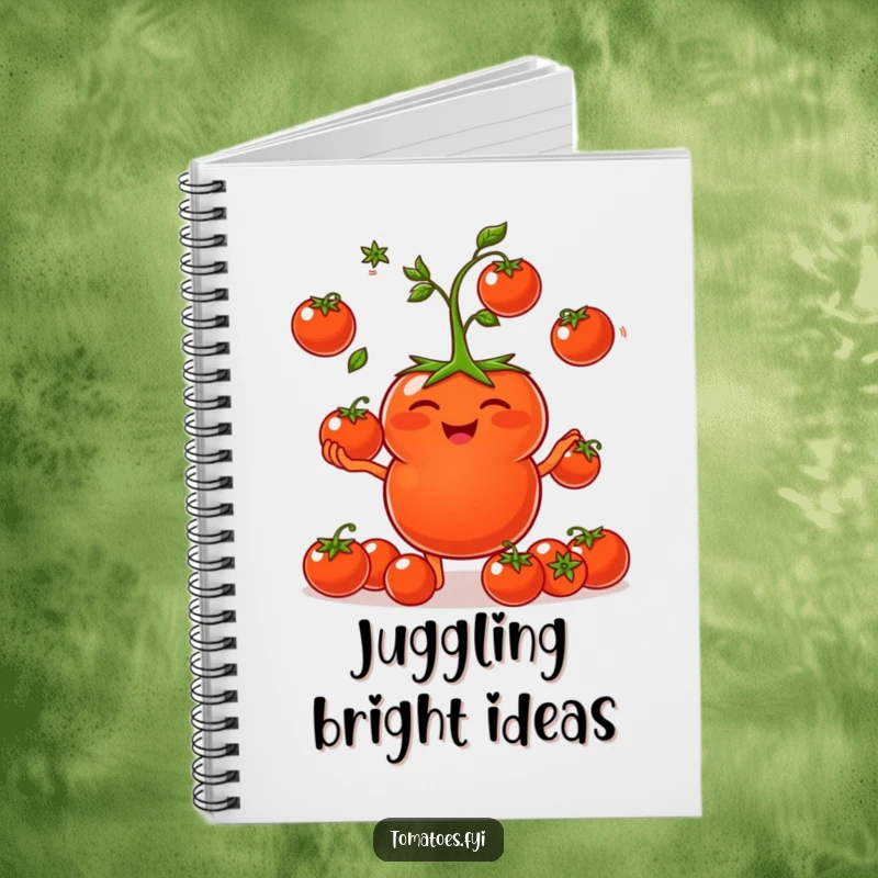Funny Notebook: A tomato giggles while juggling cherry tomatoes. A funny gift.