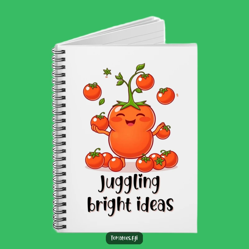 Funny Giggling Tomato Notebook - Journal Cherry Tomato Juggling Ideas Funny Gift