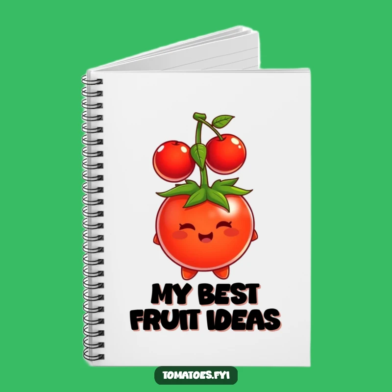 Funny Tomato Cherry Hat Notebook - Hilarious Journal for Fruity Ideas, Perfect Gift
