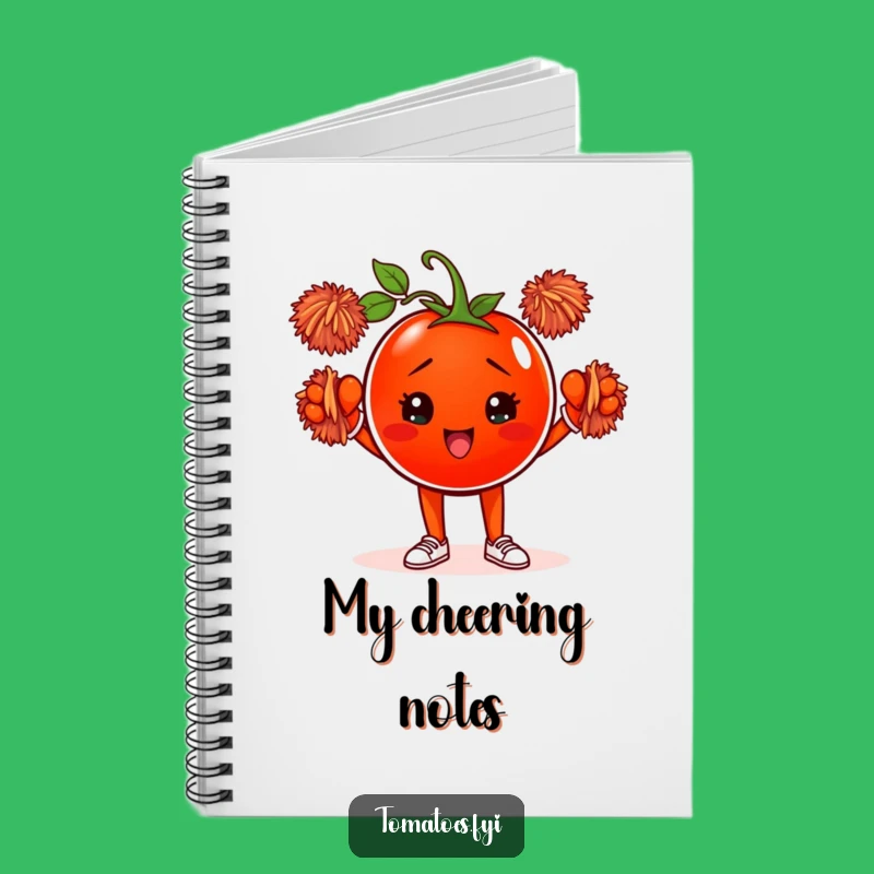 Funny Tomato Cheerleader Notebook: Jot Down Goals with Spirited Flair