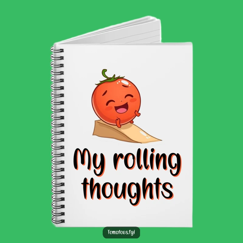Funny Giggling Tomato Roll Notebook - Joyful Veggie Journal for Happy Thoughts