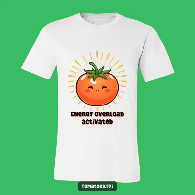 Funny Energetic Tomato T-Shirt, Powerfully Humorous Tee and a Perfect Funny Gift