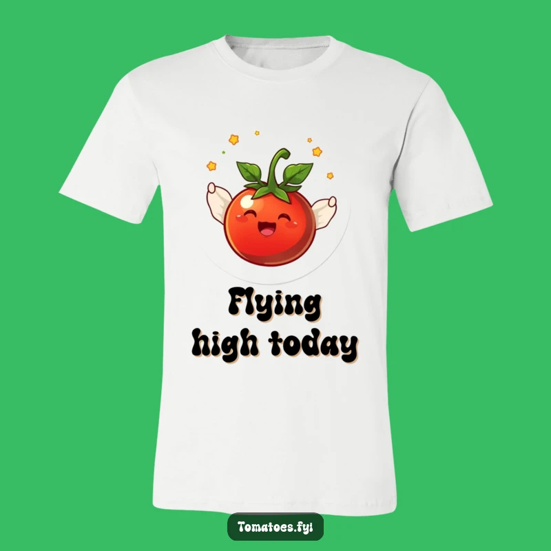 Funny Flying Tomato T-Shirt: Joyful Winged Veggie Tee Gift