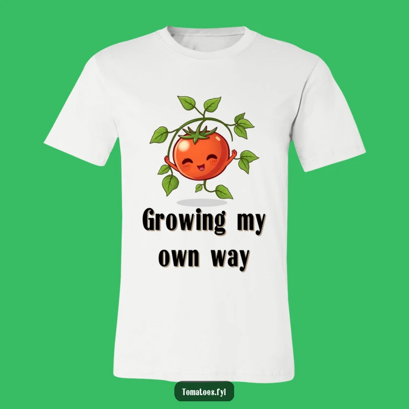 Funny Stretching Tomato T-Shirt: Show Your Love for Greenery